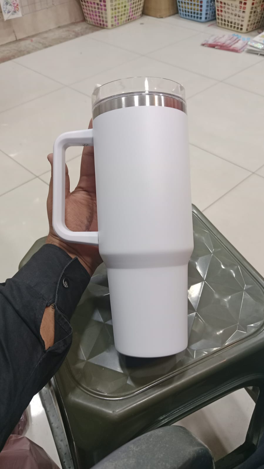 Stanley 40 Oz Stainless Steel Vacuum Insulated Tumbler with Straw – Hot & Cold Drinks (1200ML)(3754727)