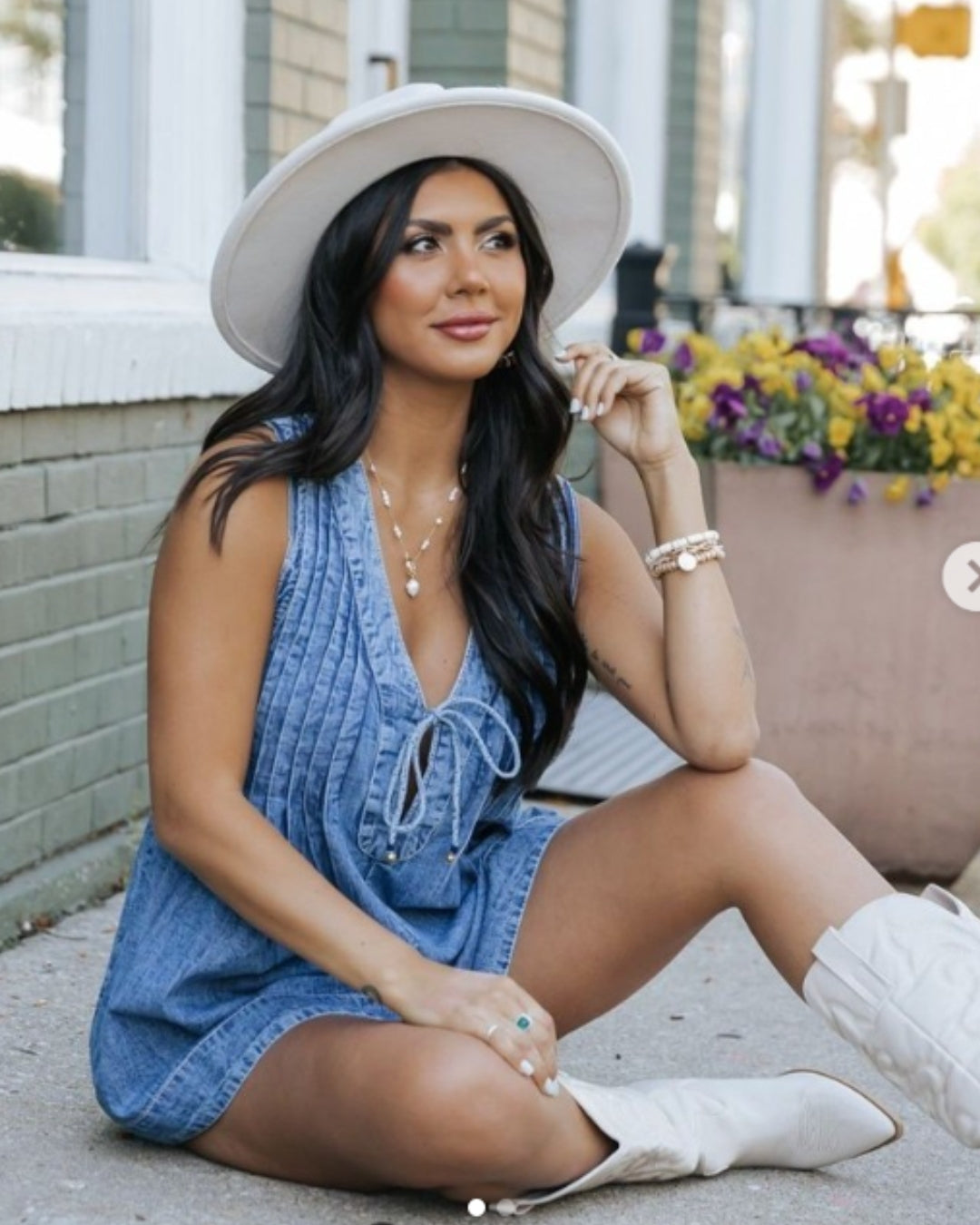 The W. Denim Romper